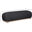 Meridian Furniture Calum Black Chenille Fabric Bench