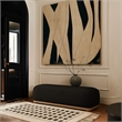 Meridian Furniture Calum Black Chenille Fabric Bench