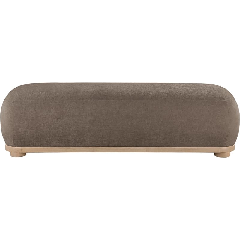 Meridian Furniture Calum Brown Chenille Fabric Bench