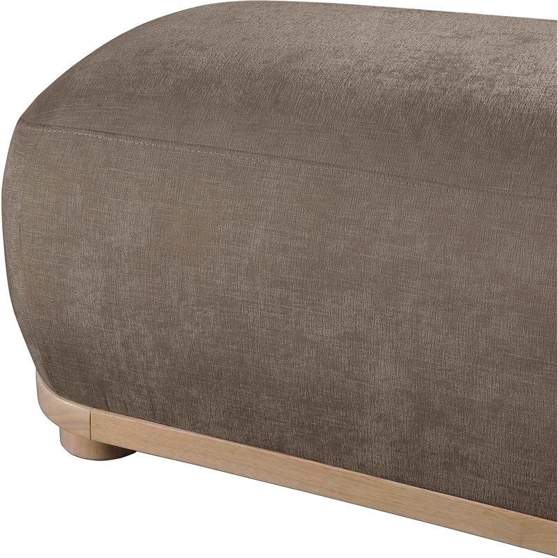 Meridian Furniture Calum Brown Chenille Fabric Bench