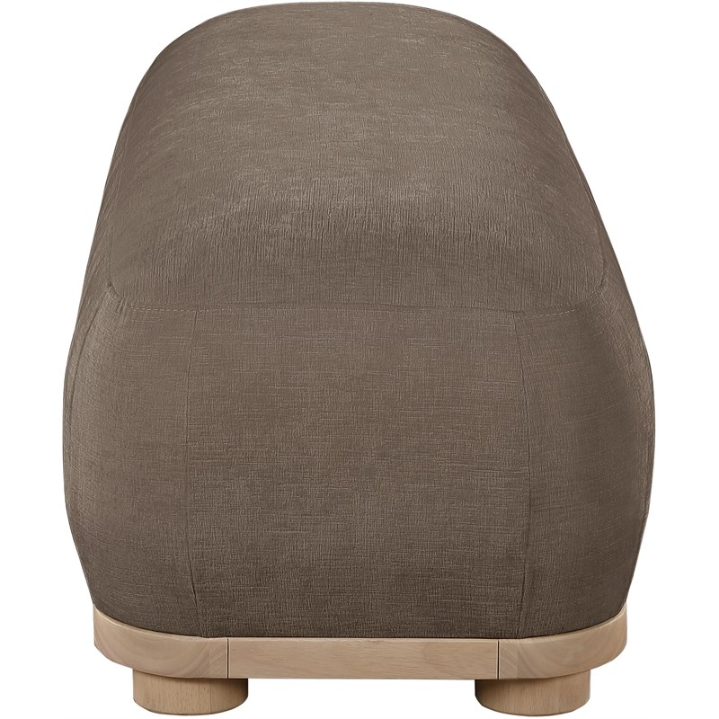 Meridian Furniture Calum Brown Chenille Fabric Bench