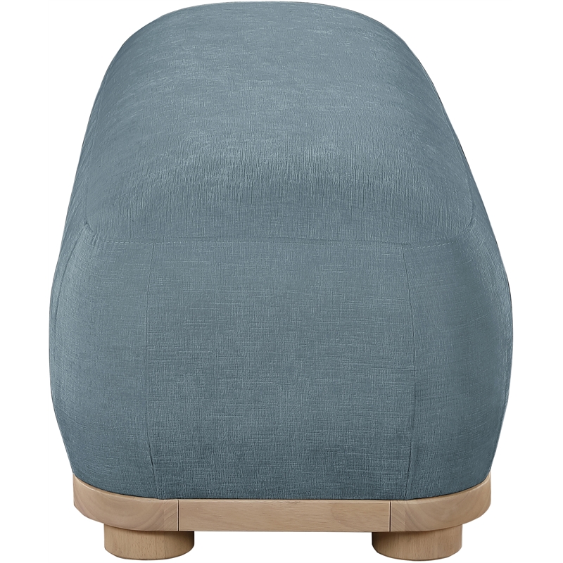Meridian Furniture Calum Light Blue Chenille Fabric Bench