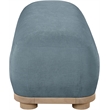 Meridian Furniture Calum Light Blue Chenille Fabric Bench
