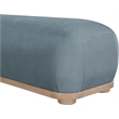Meridian Furniture Calum Light Blue Chenille Fabric Bench