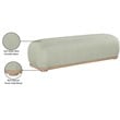Meridian Furniture Calum Mint Chenille Fabric Bench