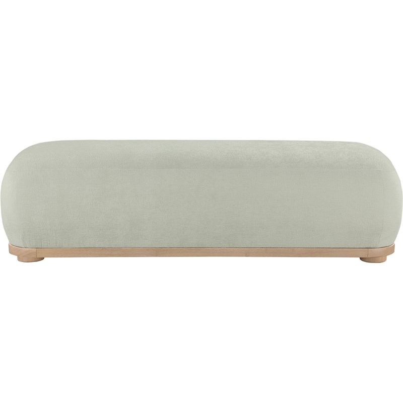 Meridian Furniture Calum Mint Chenille Fabric Bench