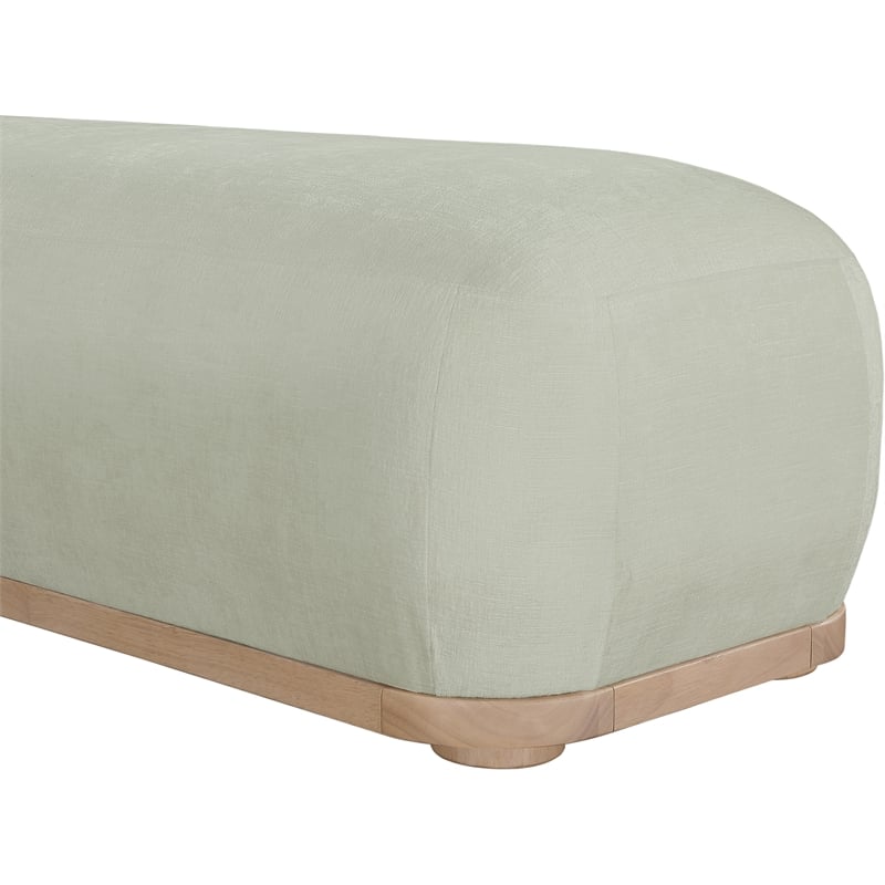 Meridian Furniture Calum Mint Chenille Fabric Bench
