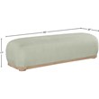 Meridian Furniture Calum Mint Chenille Fabric Bench