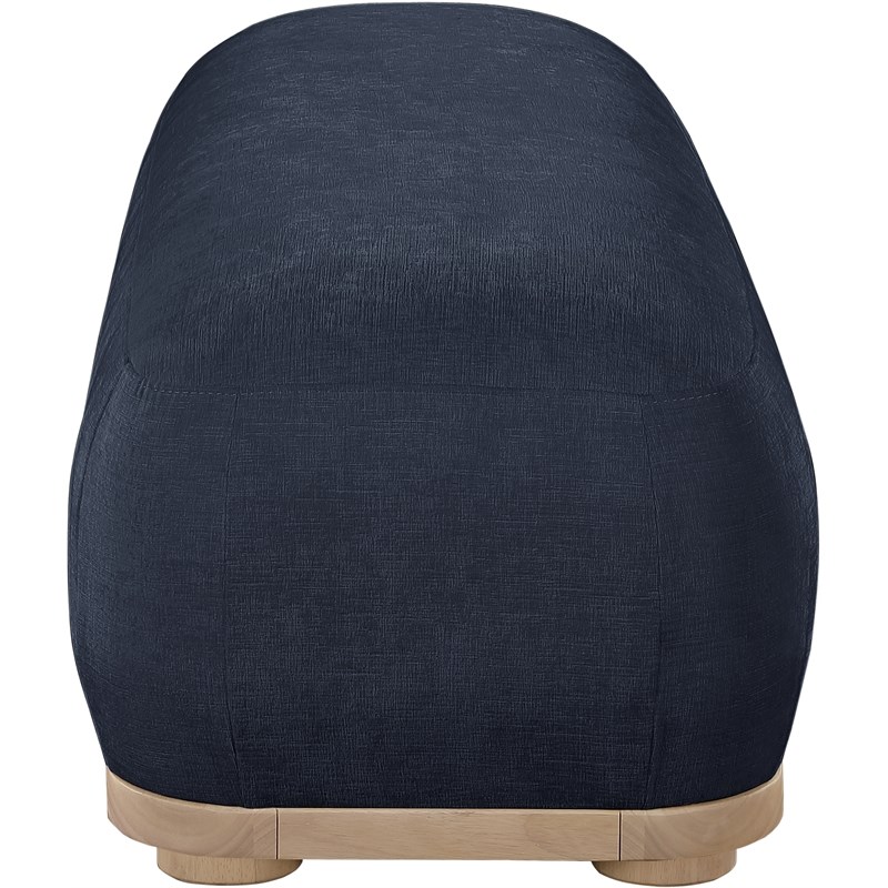 Meridian Furniture Calum Navy Chenille Fabric Bench
