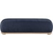 Meridian Furniture Calum Navy Chenille Fabric Bench