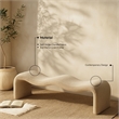 Meridian Furniture Willow Beige Chenille Fabric Bench