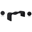 Meridian Furniture Willow Black Chenille Fabric Bench