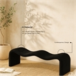 Meridian Furniture Willow Black Chenille Fabric Bench