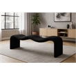 Meridian Furniture Willow Black Chenille Fabric Bench