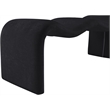 Meridian Furniture Willow Black Chenille Fabric Bench