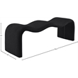 Meridian Furniture Willow Black Chenille Fabric Bench