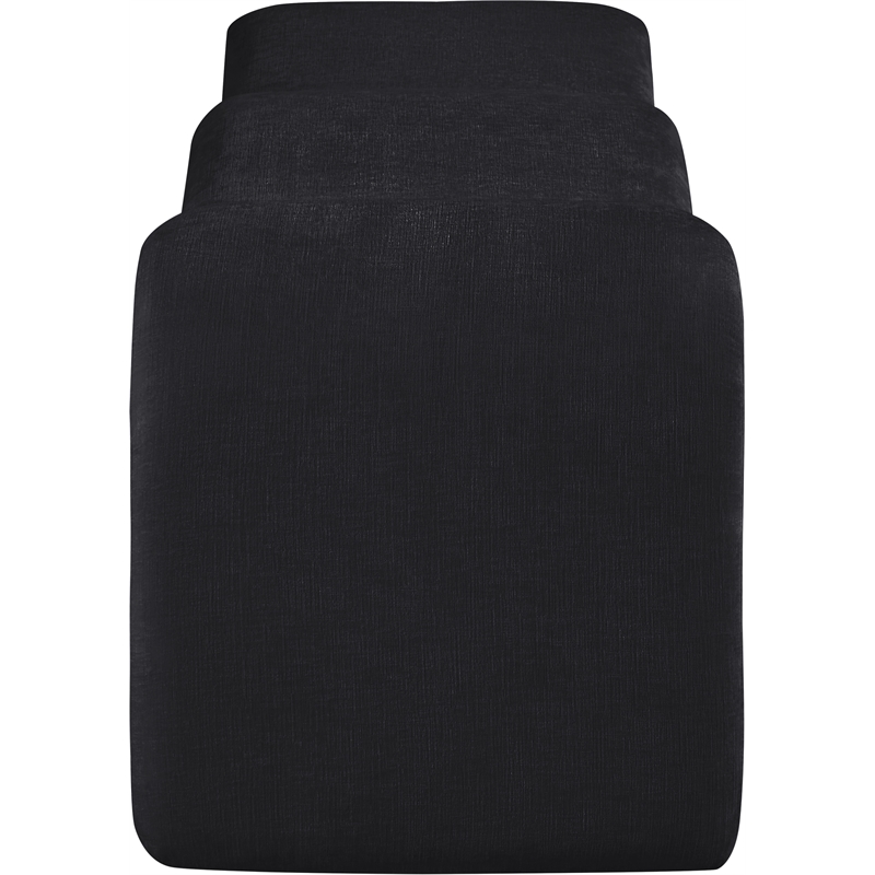 Meridian Furniture Willow Black Chenille Fabric Bench