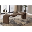 Meridian Furniture Willow Brown Chenille Fabric Bench