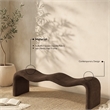 Meridian Furniture Willow Brown Chenille Fabric Bench