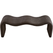 Meridian Furniture Willow Brown Chenille Fabric Bench