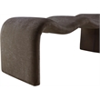 Meridian Furniture Willow Brown Chenille Fabric Bench