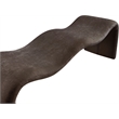 Meridian Furniture Willow Brown Chenille Fabric Bench