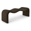Meridian Furniture Willow Brown Chenille Fabric Bench