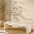 Meridian Furniture Willow Cream Chenille Fabric Bench