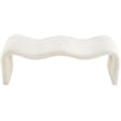 Meridian Furniture Willow Cream Chenille Fabric Bench