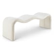 Meridian Furniture Willow Cream Chenille Fabric Bench