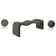 Meridian Furniture Willow Grey Chenille Fabric Bench