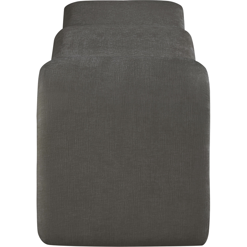 Meridian Furniture Willow Grey Chenille Fabric Bench