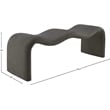 Meridian Furniture Willow Grey Chenille Fabric Bench