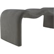 Meridian Furniture Willow Grey Chenille Fabric Bench