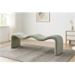Meridian Furniture Willow Mint Chenille Fabric Bench