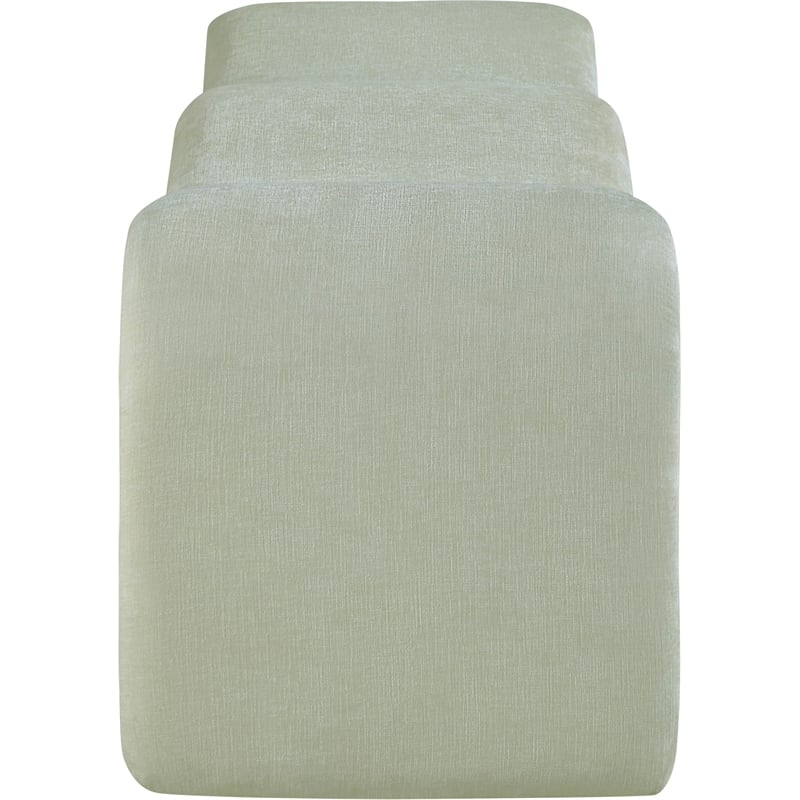 Meridian Furniture Willow Mint Chenille Fabric Bench
