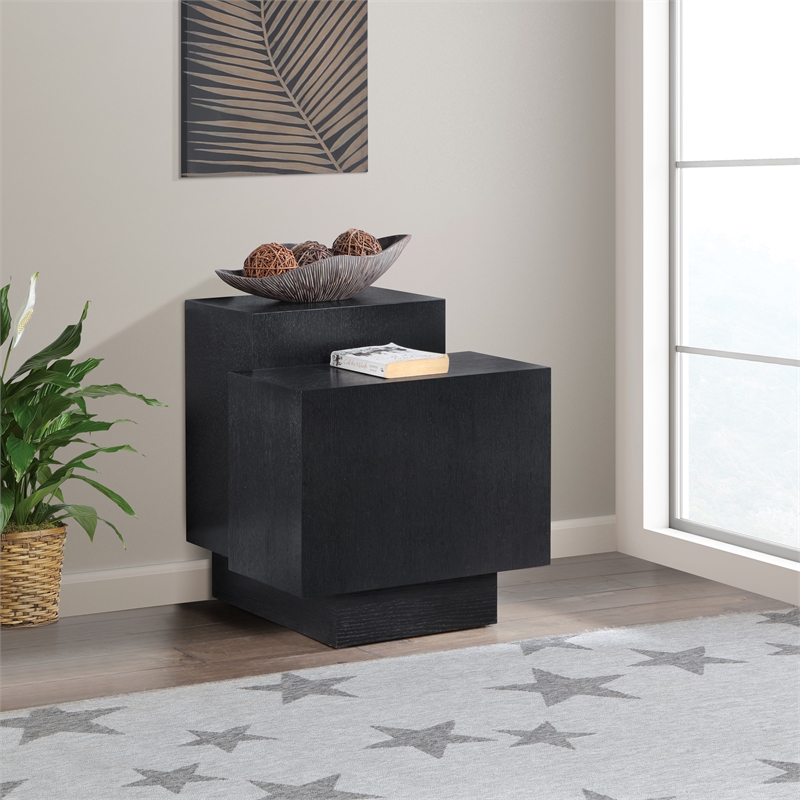 Meridian Furniture Mateo Black Oak Veneer / MDF End Table