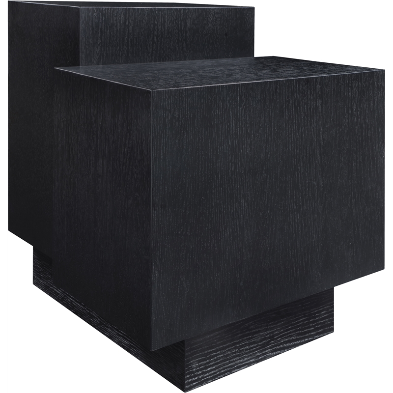 Meridian Furniture Mateo Black Oak Veneer / MDF End Table