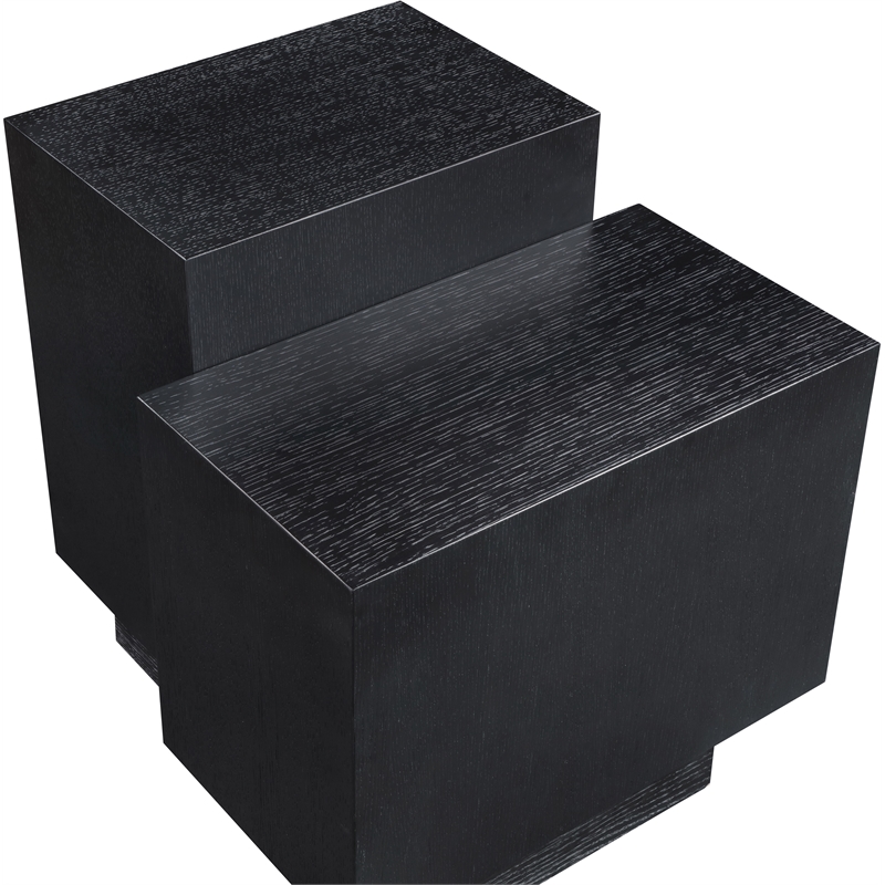Meridian Furniture Mateo Black Oak Veneer / MDF End Table