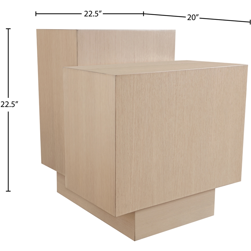Meridian Furniture Mateo Natural Oak Veneer / MDF End Table