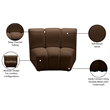 Meridian Furniture Infinity Brown Velvet Modular Chair