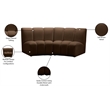 Meridian Furniture Infinity Brown Velvet 2pc. Modular Sectional