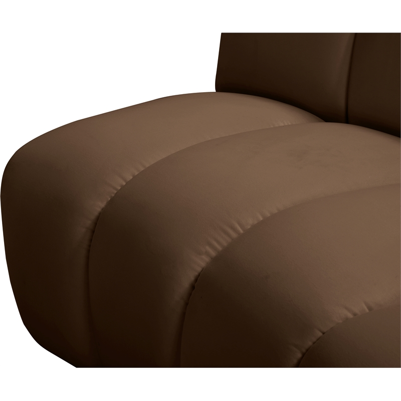 Meridian Furniture Infinity Brown Velvet 2pc. Modular Sectional