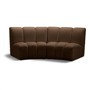 Meridian Furniture Infinity Brown Velvet 2pc. Modular Sectional