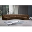 Meridian Furniture Infinity Brown Velvet 5pc. Modular Sectional