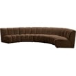 Meridian Furniture Infinity Brown Velvet 5pc. Modular Sectional