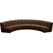 Meridian Furniture Infinity Brown Velvet 5pc. Modular Sectional