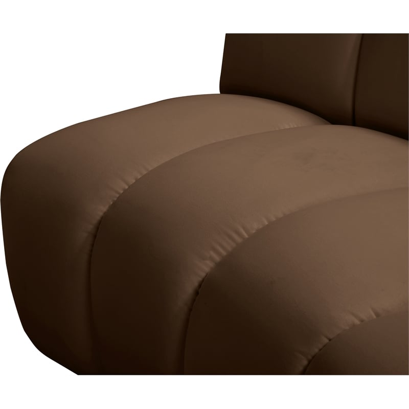 Meridian Furniture Infinity Brown Velvet 5pc. Modular Sectional