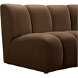 Meridian Furniture Infinity Brown Velvet 5pc. Modular Sectional