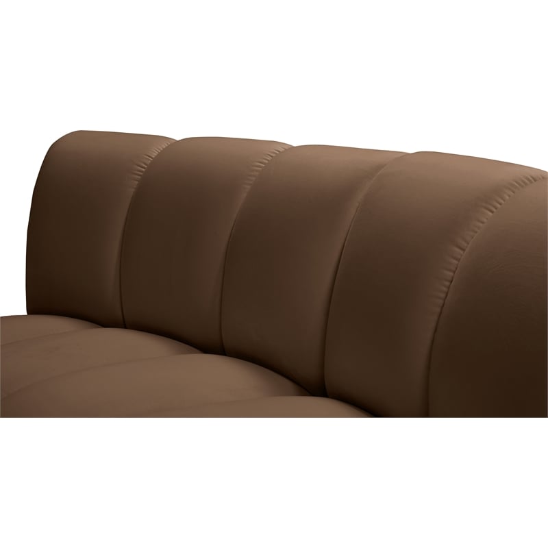 Meridian Furniture Infinity Brown Velvet 5pc. Modular Sectional